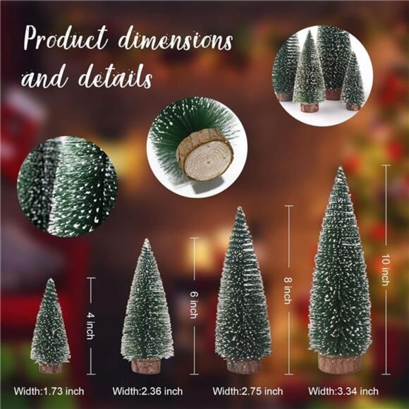 Desktop Miniature Pine Tree Tabletop Christmas Tree Small Pine Tree Decor - Picture 3 of 7